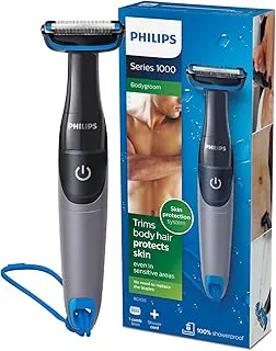 Philips Showerproof Body & Balls Trimmer for Men Private Parts | Bi-directional Trimming| Skin Safe Intimate Grooming | Skin Protection System | 2yrs Warranty | India's #1 Men's Trimmer* | BG1025
