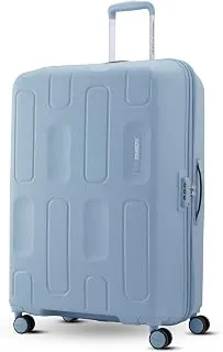 American TouristerIvy 2.0|Large Size Check-in Spinner Trolley Bag (79 cm)|360° 8 Wheel Travel Luggage|Hard Case Polypropylene (PP) Suitcase|Combination Lock|Blue Frog