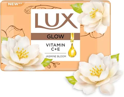 Lux Flaw-less Glow Bathing Soap infused with Vitamin C & E | For Superior Glow | 150g x 3 Soothing