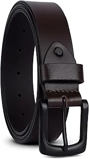 HAMMONDS FLYCATCHERBelt for Men Leather Original - Adjustable Waistband up to 46 Inches Belt for Jeans & Dress Pants - 1.5" Width - Zinc Casted Buckle - Formal & Casual Wear - Branded Men Belts
