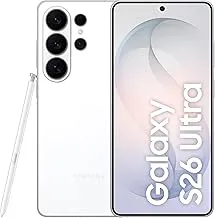 SamsungGalaxy S26 Ultra 5G (White, 12GB RAM, 256GB Storage) with Built-in Privacy Display, AI Phone, Photo Assist, Creative Studio, 200MP Camera, 5000mAh Battery and Snapdragon 8 Elite Gen 5