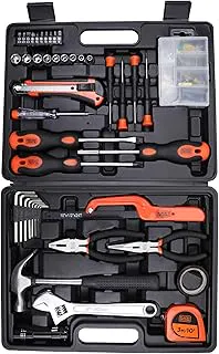 BLACK+DECKERBMT126C Hand Tool Kit for Home & DIY Use (126-Piece) - Includes Screwdriver, Wrench, Ratchet, Saw, Claw Hammer, Measuring Tape and Plier, ORANGE & BLACK
