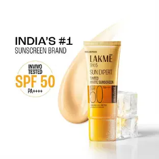 Lakmé Sunscreen - SPF 50 PA+++ Tinted UVA/B protection, for all dry, oily, normal skin