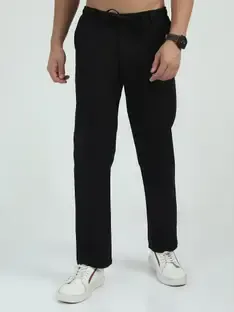 Bellaciao Clothings Co Relaxed Men Black Trousers