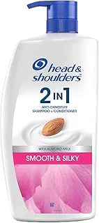 Head & Shoulders 2-in-1 Smooth and Silky Anti Dandruff Shampoo + Conditioner for Women & Men, With Almond Milk (1 L)
