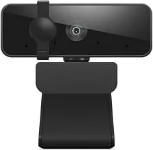 Lenovo FHD USB Webcam with Full Stereo Dual Built-in Mics | FHD 1080P 2.1 Megapixel Digital CMOS Camera |Wide 95 Lens| 360 Rotation | Flexible Mount (4XC1B34802), Black