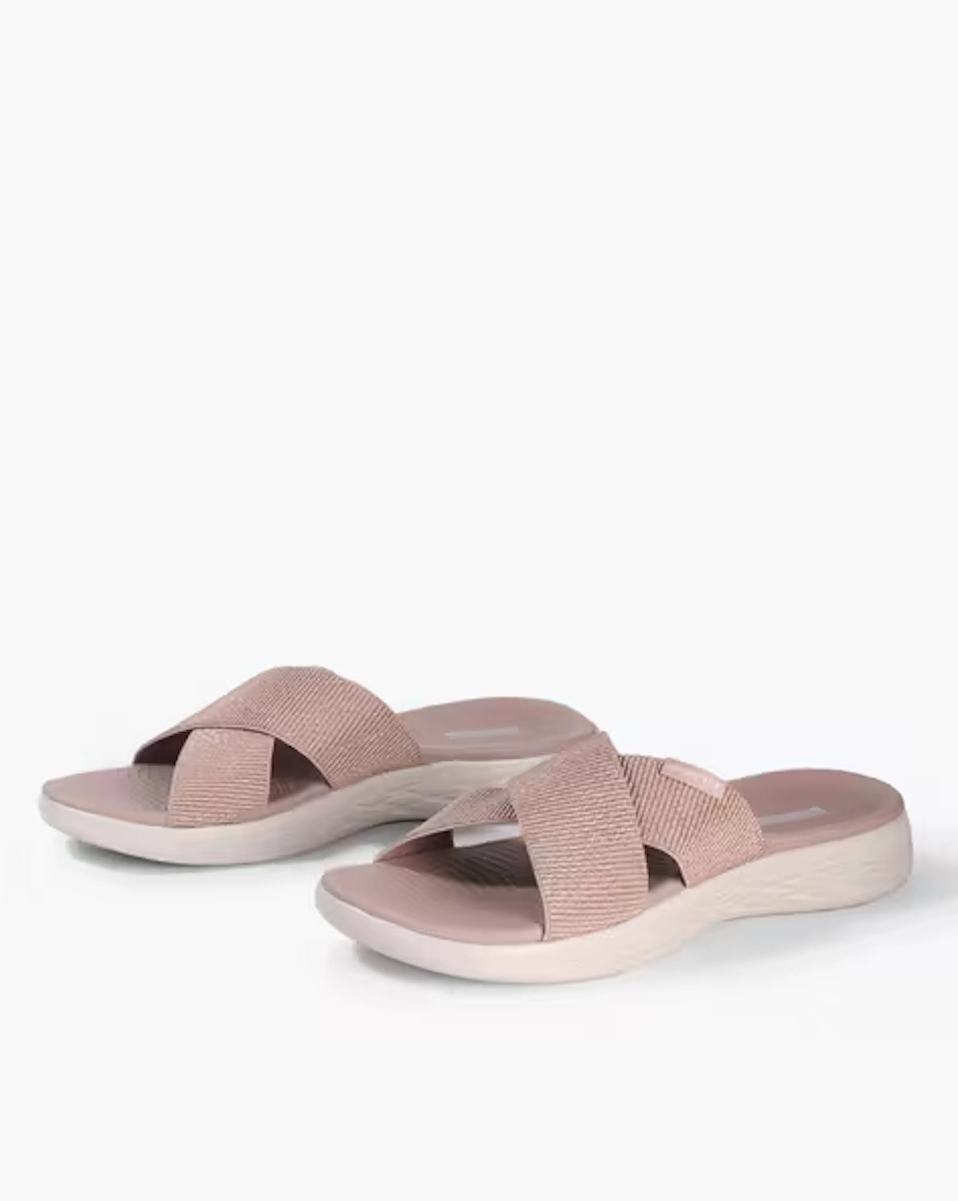 On the GO 600 - Glistening Flat Sandals