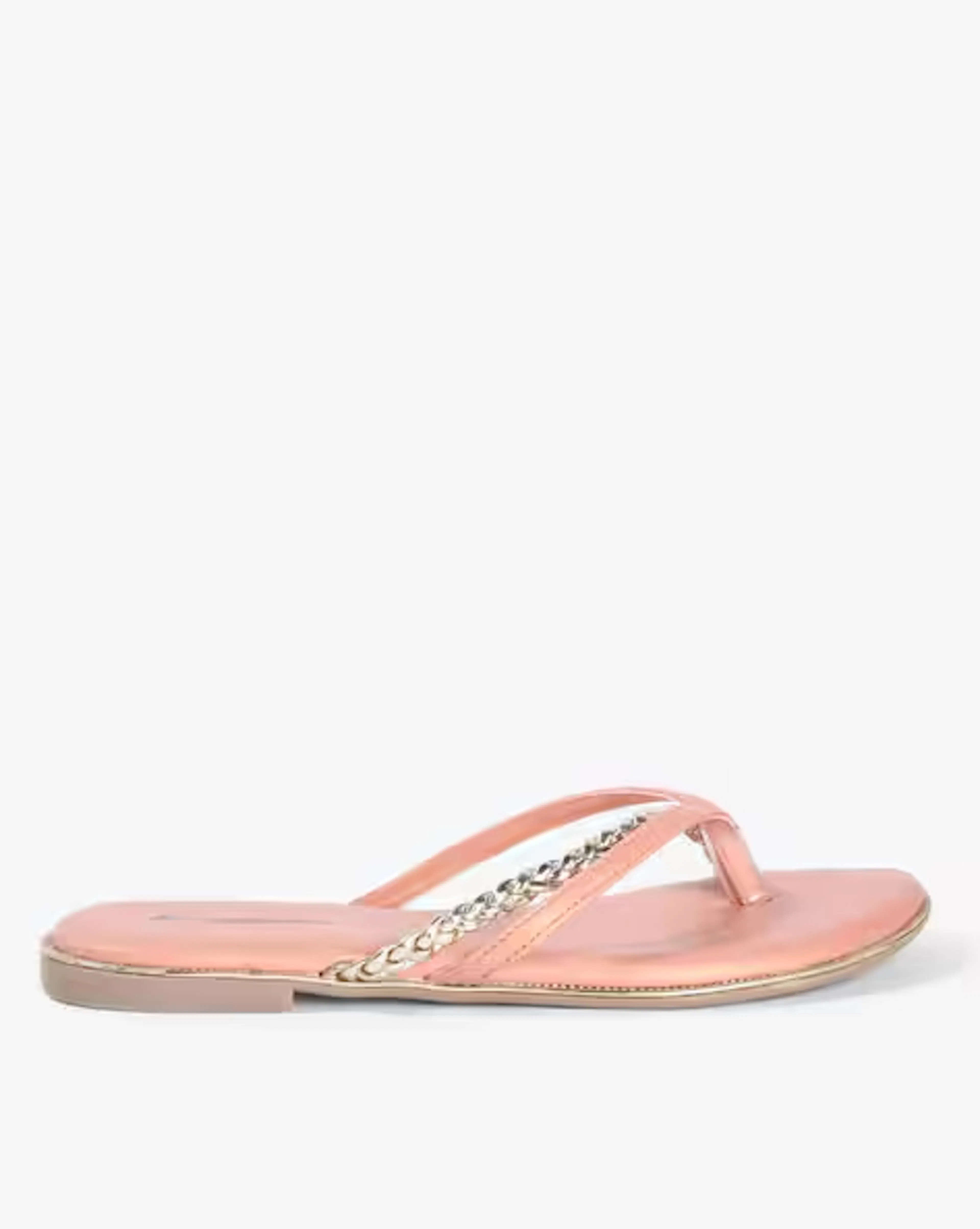 Thong-Strap Sandals with Braided Strap