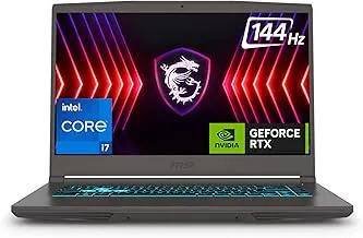 MSIThin 15, Intel 12th Gen. i7-12650H, 40CM FHD 144Hz Gaming Laptop (16GB/512GB NVMe SSD/Windows 11 Home/Office 2021/NVIDIA GeForce RTX 3050, GDDR6 4GB/Cosmos Gray/1.86Kg) B12UC-2240IN