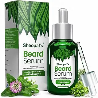 Sheopals Beard Growth Serum for Men with 3X Redensyl – Fast Beard Growth Serum for Thicker, Fuller & Patchy Beard, Non-Sticky Formula - 35ml | Dermatologist Supervised Lab Tested.