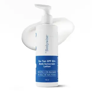 Bodywise Sunscreen - SPF 50 PA++++ De-Tan Body Sunscreen Lotion SPF 50+ PA++++ | Lightweight & Non-Greasy