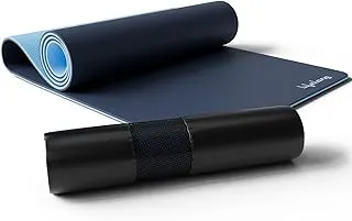 Lifelong 6mm Dual Color TPE Material Anti-Slip Yoga Mat for Home, Gym, Yoga, Workout and Exercise for Women & Men (6 Months Warranty,Llym115), Navy Blue/Blue
