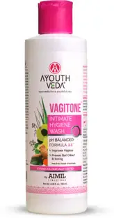 AYOUTHVEDA Vagitone Intimate Hygiene Wash | Enriched With Aloe Vera, Amla & Green Tea Intimate Wash