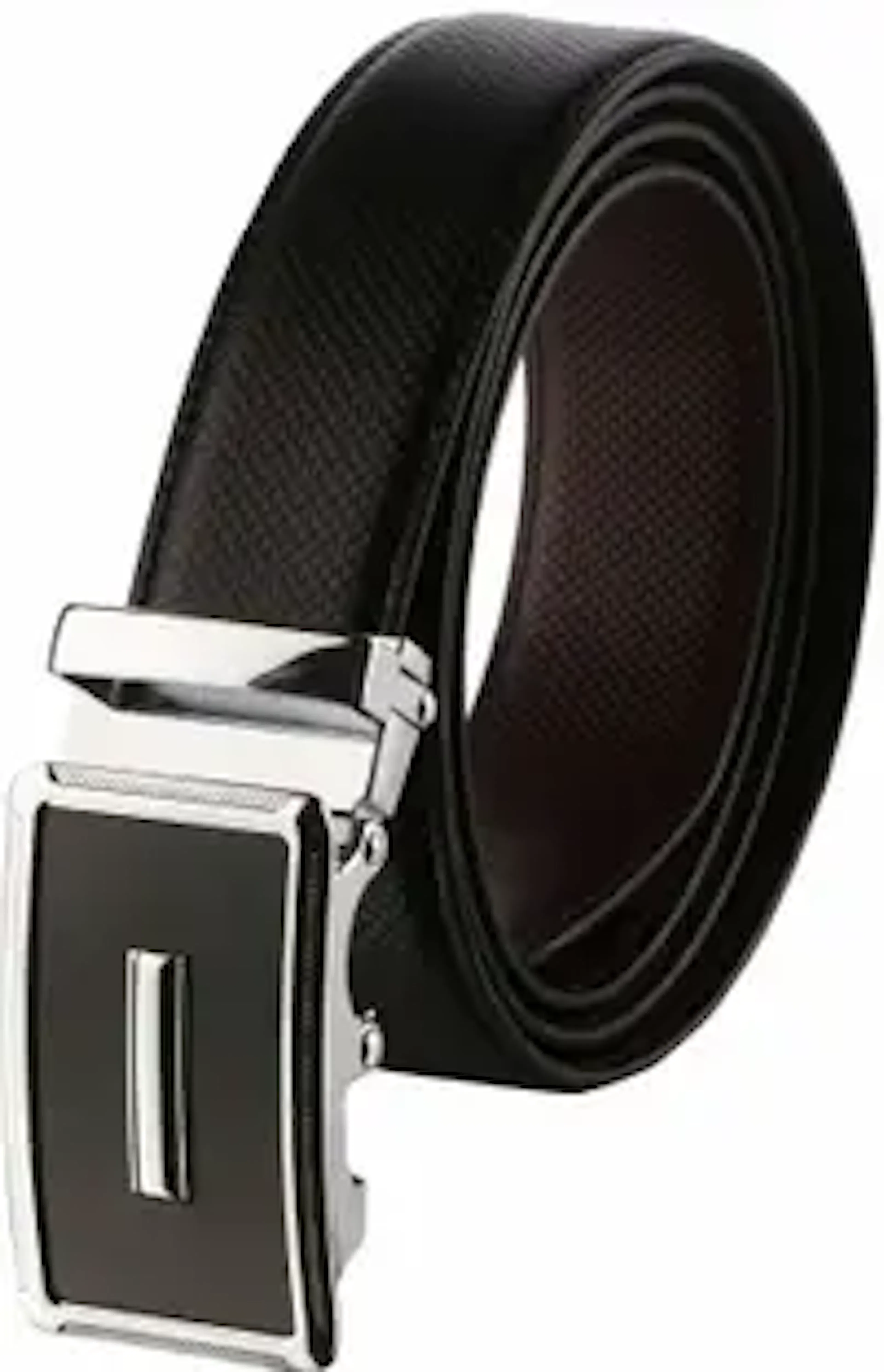 USL Men Casual Black Genuine Leather Belt