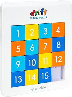 Cubelelo Drift Number Sliding Magnetic Puzzle 4x4 | Toys For 6-10 Years Old Boys & Girls | 15-Blocks Brain Teaser Puzzle Game for Kids | Educational, Learning, Activity Toy for Return & Birthday Gifts
