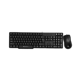 ZEBRONICS Zeb-Judwaa 750 Combo Wired USB Standard Desktop Keyboard Compatible with Desktop, Laptop, Mac with 104 Keys and a USB Mouse with 1200 DPI