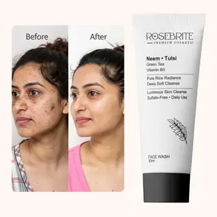 RoseBrite Neem Tulsi with Green Tea Extract, Niacinamide & Allantoin for Oil Control, Acne Care & Soothing Cleanser Face Wash