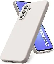DIZORO Microfiber Candy Case Compatible for Samsung S25 5g Smooth Touch Cushion Liquid Soft Silicone Gel Rubber Phone Cases Non-Slip Full Body Protective Shockproof Back Cover (Stone), Beige