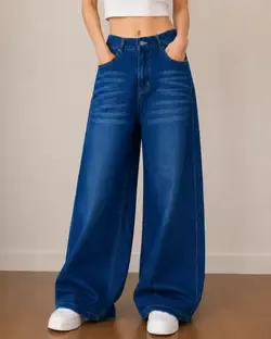 Live Ok Wide Leg Women Blue Jeans