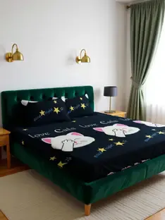 clicknbuy 280 TC Cotton Double King Floral Bedsheet