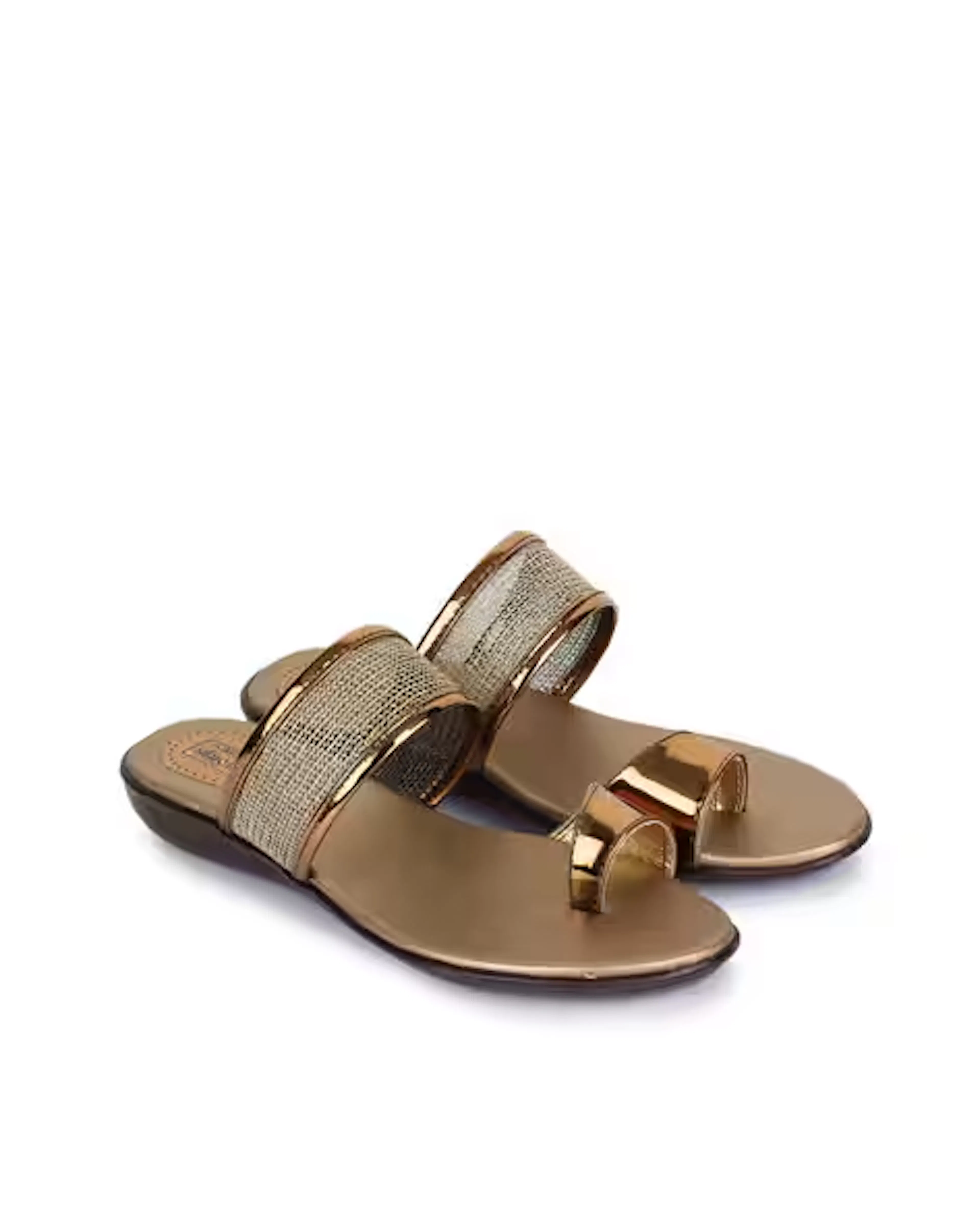 Textured Toe-Ring Sandals