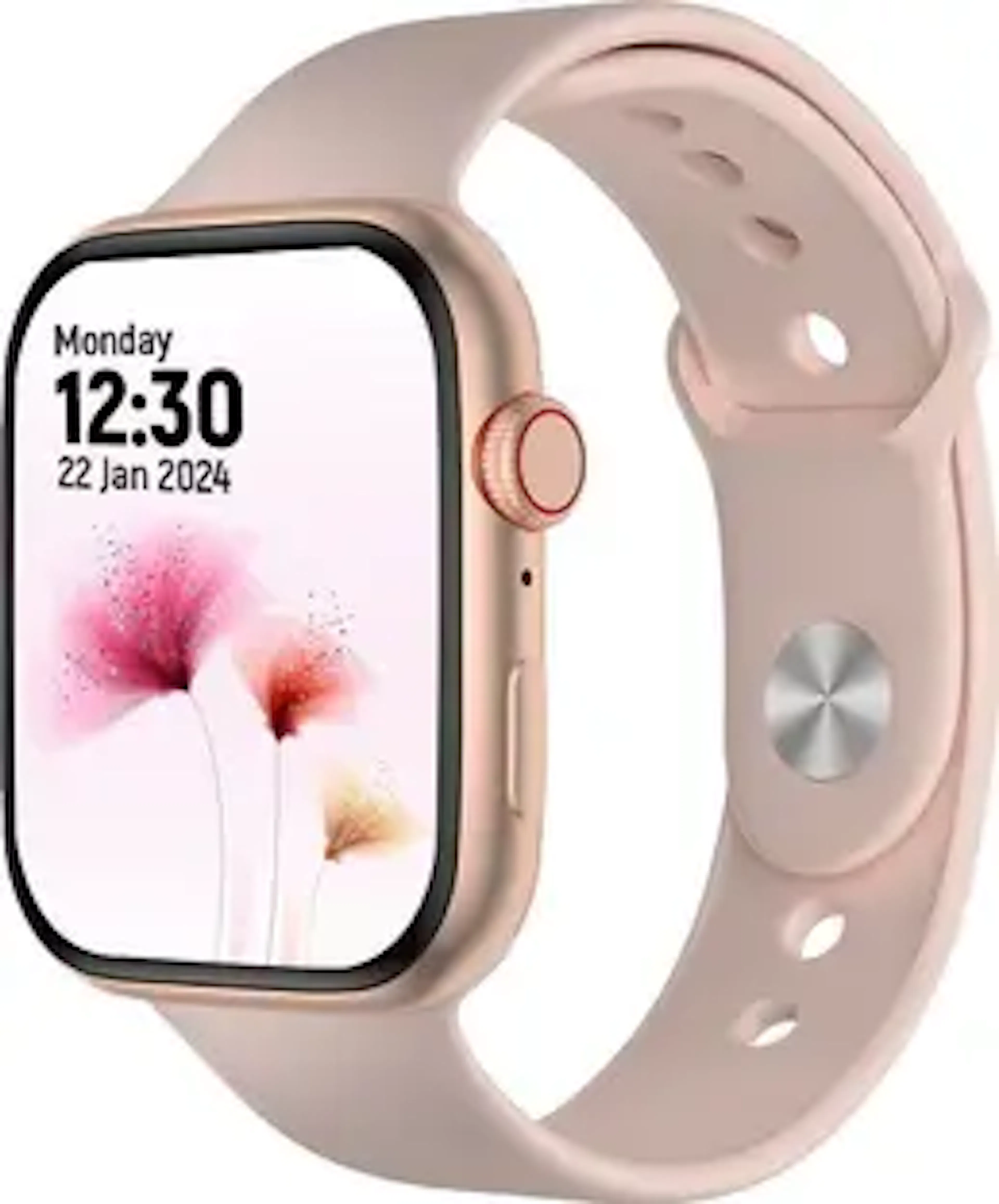 WTG i8 Pink 1.54" HD Display Bluetooth Calling, Notifications, Music & Fitness Smartwatch
