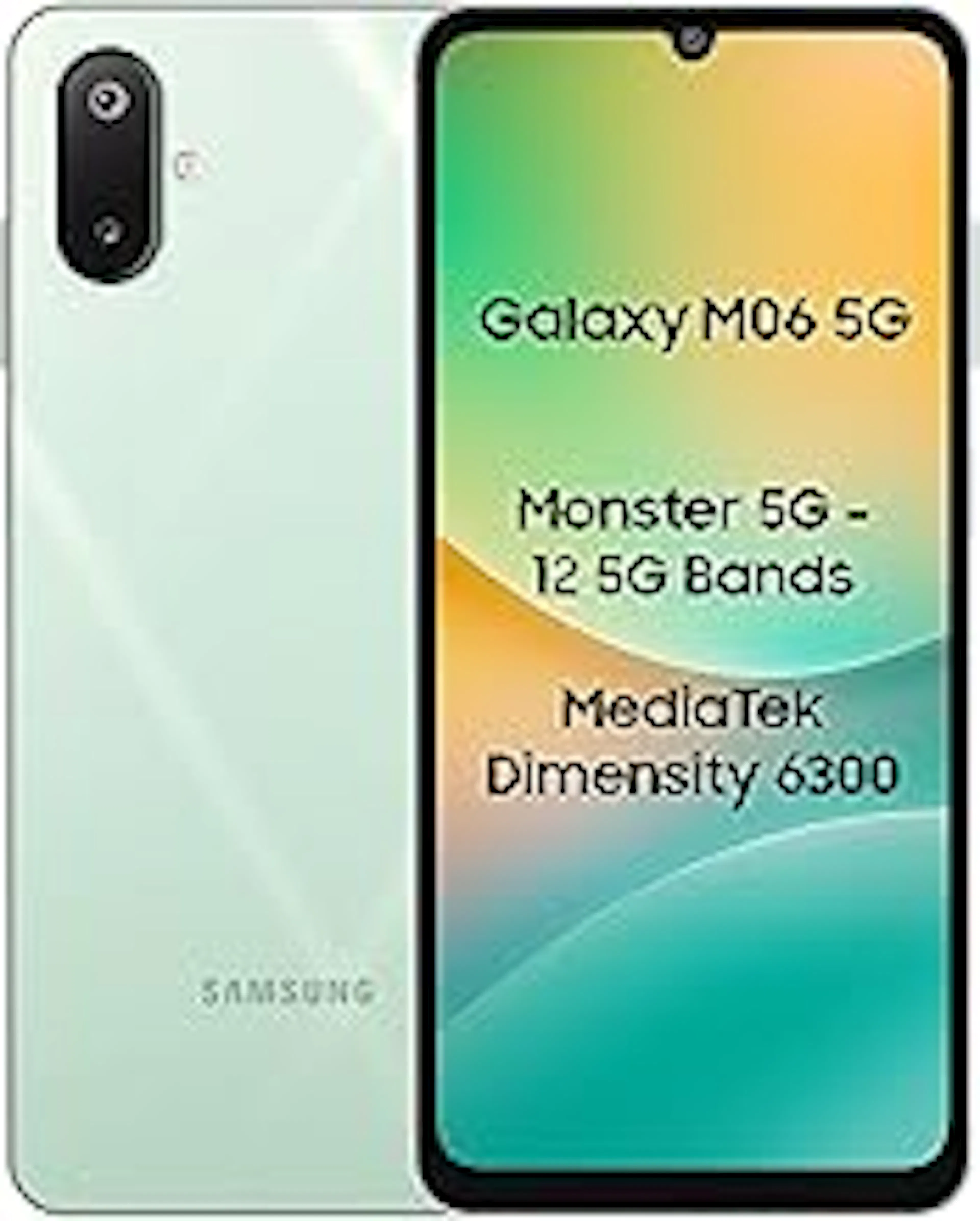 Samsung Galaxy M06 5G Mobile (Sage Green, 4GB RAM, 128GB Storage) | MediaTek Dimensity 6300 | AnTuTu 623K+ | 12 5G Bands | 25W Fast Charging | 4 Gen OS Upgrades | 50MP Camera | Without Charger