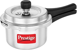 Prestige 1.5 Litre Aluminium Popular Svachh Outerlid Pressure Cooker|Deep Lid for spillage Control|Virgin Aluminium|Gas Compatible|Controlled Gasket Release System|5 years warranty|ISI Certified