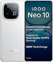 iQOONeo 10 (Alpine White, 8GB RAM, 256GB Storage) | Segment's Fastest Processor* with Snapdragon 8s Gen 4 & Supercomputing chip Q1 | 120W FlashCharge | Segment's Brightest AMOLED Display*