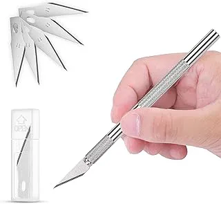 GLUNDetail Pen Knife With 5 Sharp Blades For DIY, Art & Craft Work (1 Detail Knife + 5 Blades)
