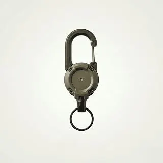 ASIRA Retractable ID Card Holder with Carabiner Hook | U-Shaped Keychain & Badge Reel with Quick Release Ring | Durable Lanyard for Office, School & Outdoor Use | ABS + Steel (Multicolor)