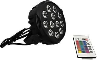 12 LED RGB DJ PAR Light 15CM Diameter | Mini Stage Effect Light with Flash & Sound Activated Mode for Indoor Parties
