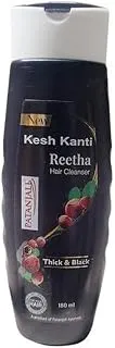 Patanjali Kesh Kanti Reetha Shampoo Hair Cleanser 180ml - Natural Reetha Soapnut Hair Fall Control Shampoo | Suitable for All Hair Types | For Men & Women | For Daily Use Reetha