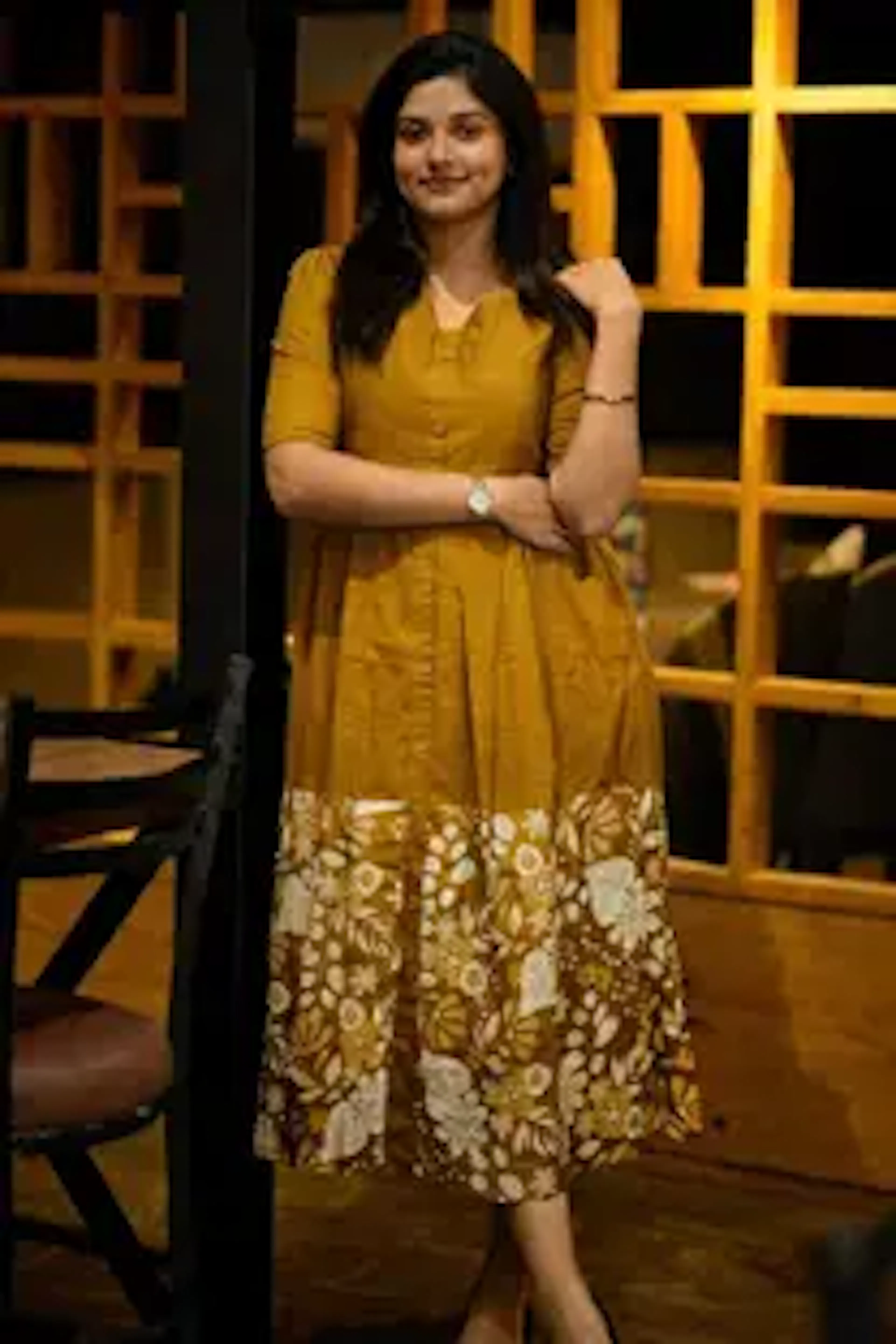 sadhnazon Women Fit and Flare Green Midi/Calf Length Dress