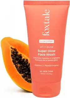 Foxtale Vitamin C & Papaya Enzyme Daily Tan Remover, Boost Glow Face Wash