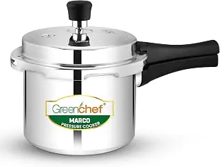 GREENCHEF Marco Aluminium Pressure Cooker Outer Lid 3 Litre capacity, ISI Certified, Silver Colour