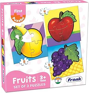 Frank Fruits - A Set of 3 Jigsaw Puzzle for Kids Above 3+ Years - Fun & Challenging Brain Booster Games - Educational Puzzle for Focus and Memory - 10209