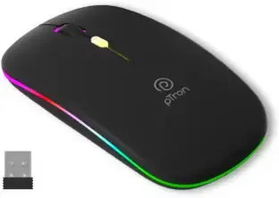 pTron Flick M1 Ambidextrous Optical Mouse High Precision,4 Buttons, Plug&Play With Bluetooth