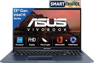 ASUSVivobook 15, Smartchoice,Intel Core i5 13th Gen 13420H,16GB RAM, 512GB SSD, FHD 15.6",Windows 11, Office Home 2024, Quiet Blue, 1.70 kg, X1502VA-BQ836WS,Intel UHD iGPU, M365 Basic (1Year)* Laptop