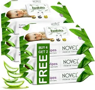 Novel Aloe Vera Baby Wet Wipes 480 Count - Soft Gentle Baby Skin Care Essentials