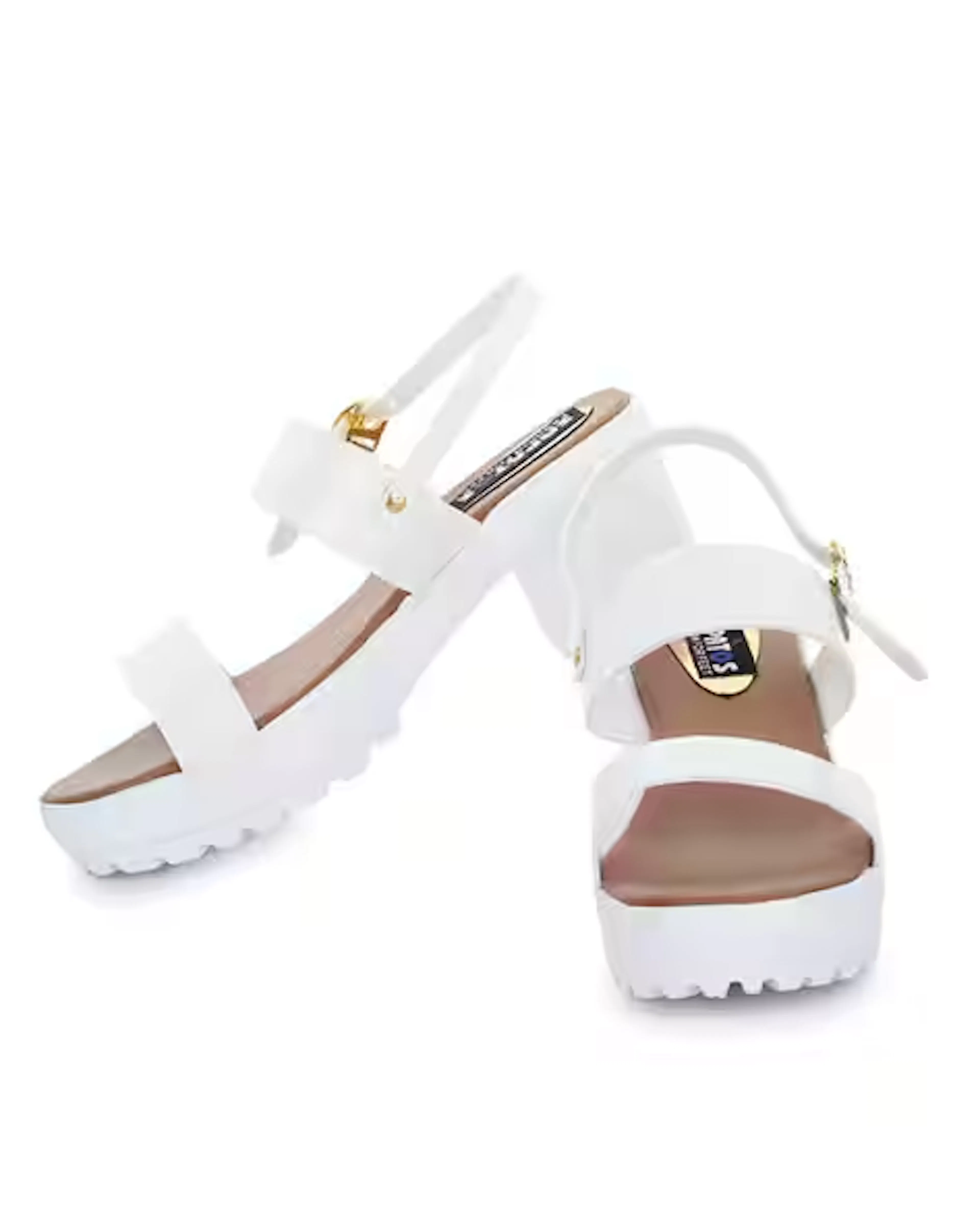Strappy Chunky-Heeled Sandals