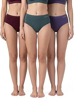Van HeusenWomen’s 100% Cotton Hipster Panty – Pack of 3 | Everyday Panty | Anti‑Bacterial Tech | Keeps you dry and Fresh | Sweat Absorbent | Inner Elastic | No‑Marks Waistband | Printed | (Assorted Elevated prints) Style 11102