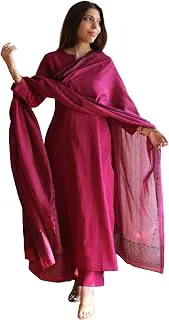 GoSriKiWomen’s Poly Straight Solid Kurta with Narrow Pant & Dupatta | Elegant Ethnic Kurta Set for Women | 3 Piece Traditional Outfit | Comfortable Regular Fit | Full Length Kurta Set