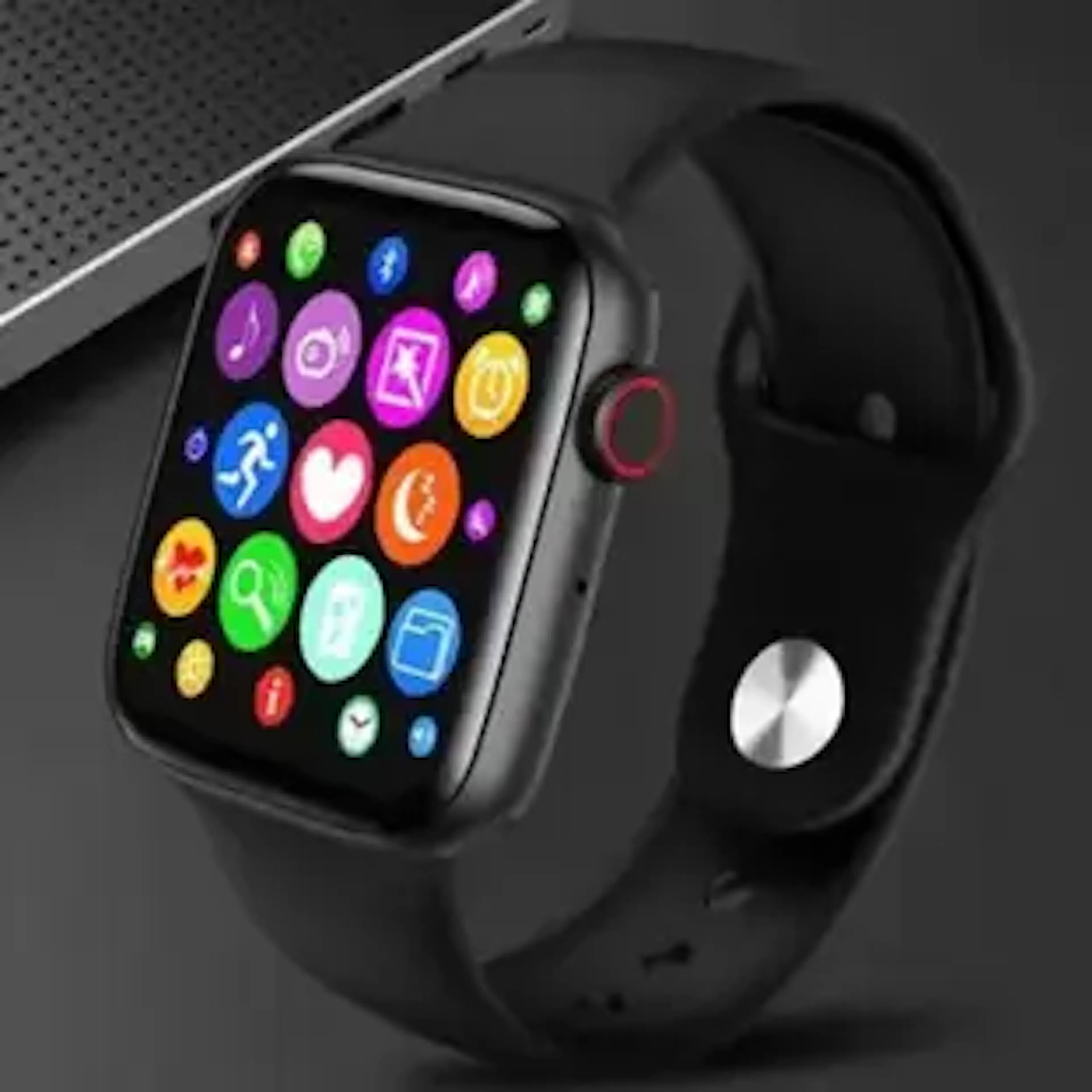NIKHILX T500 Charcoal Black Smartwatchwith wireless charging Smartwatch Smartwatch
