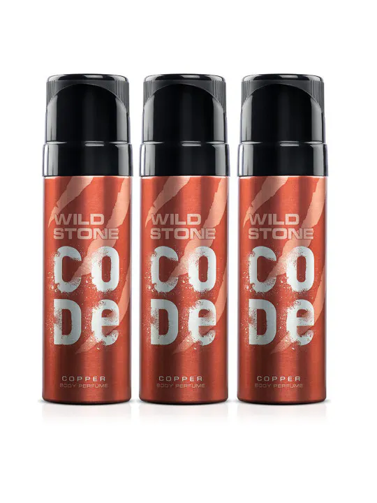 Wild stone Men Set of 3 Code Copper Perfume Body Spray