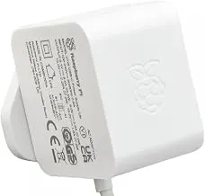 Official Raspberry Pi 5 27W with USB-C PC Power Supply - White Colour | 5.1V 5A PD Adapter,Powered Devices Support, Embedded Electronics & Development Projects