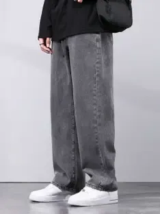 Star4well Relaxed Fit Men Grey Jeans