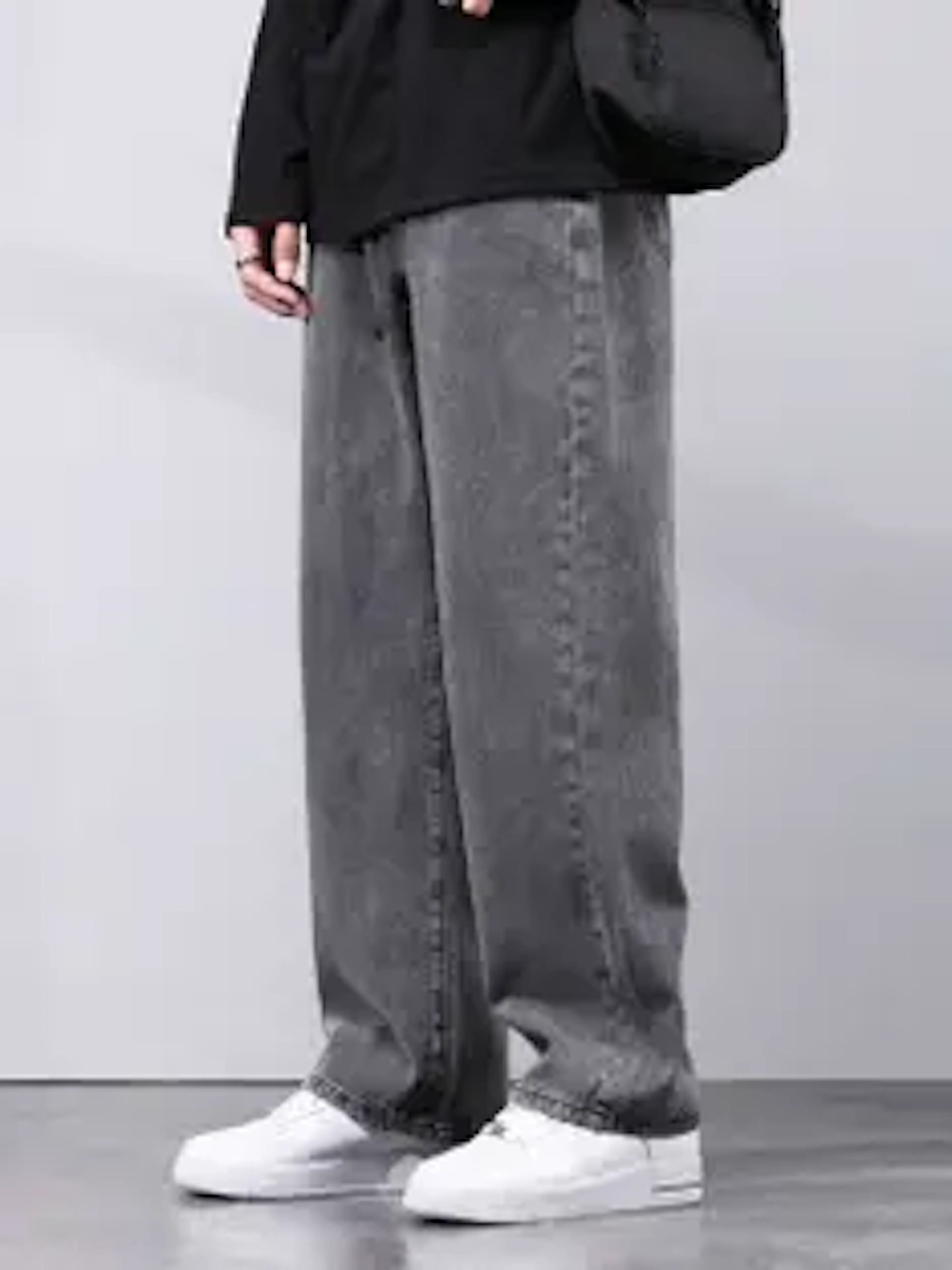 Star4well Relaxed Fit Men Grey Jeans