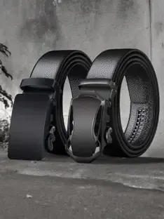 Winsome Deal Men Casual, Evening, Formal, Party Black Artificial Leather Belt