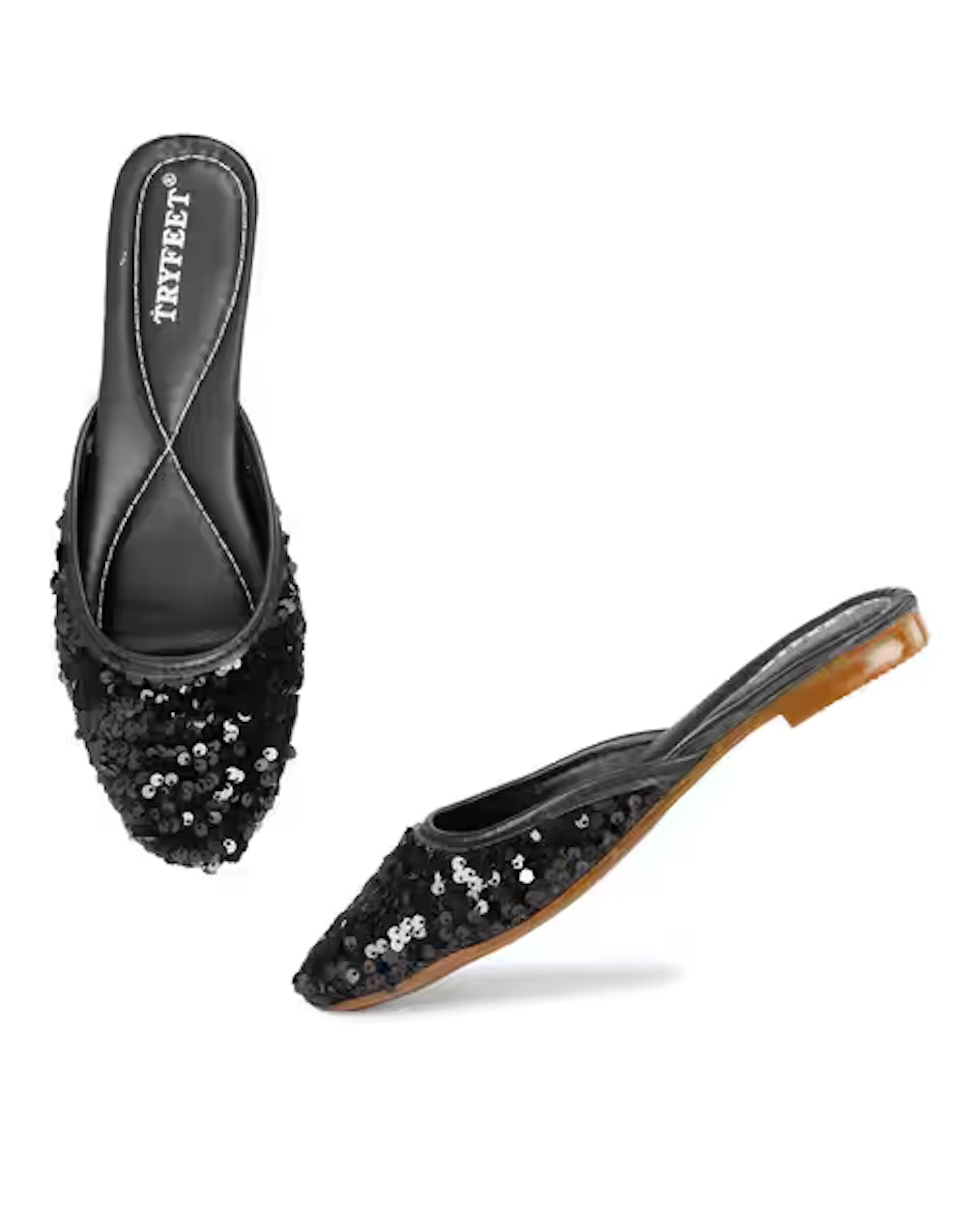 Slip-On Mules with Embellishments